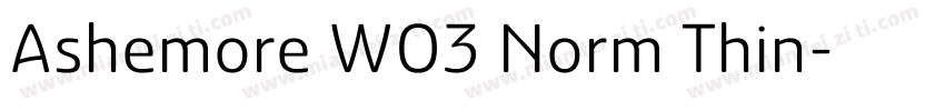 Ashemore W03 Norm Thin字体转换